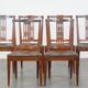 Set of 6 Original Antique Dutch Leather Dining Chairs