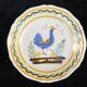 Assiette en faience d'epoque 19eme décor au coq NEVERS ??
