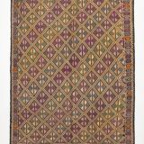 Yellow & Green Tribal Turkish Kilim Rug, 158x236Cm