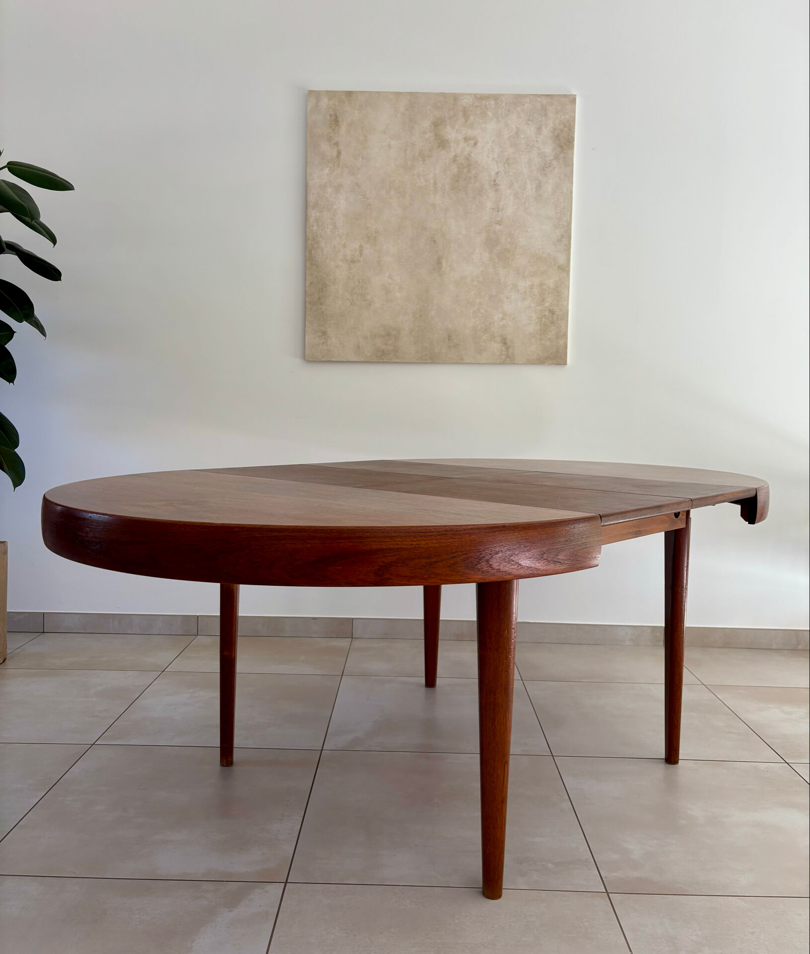 Table à manger vintage scandinave Baumann 