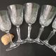 12 large cut crystal wine glasses