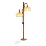 Lampadaire sculptural en teck de Domus (Allemagne, années 1970).
