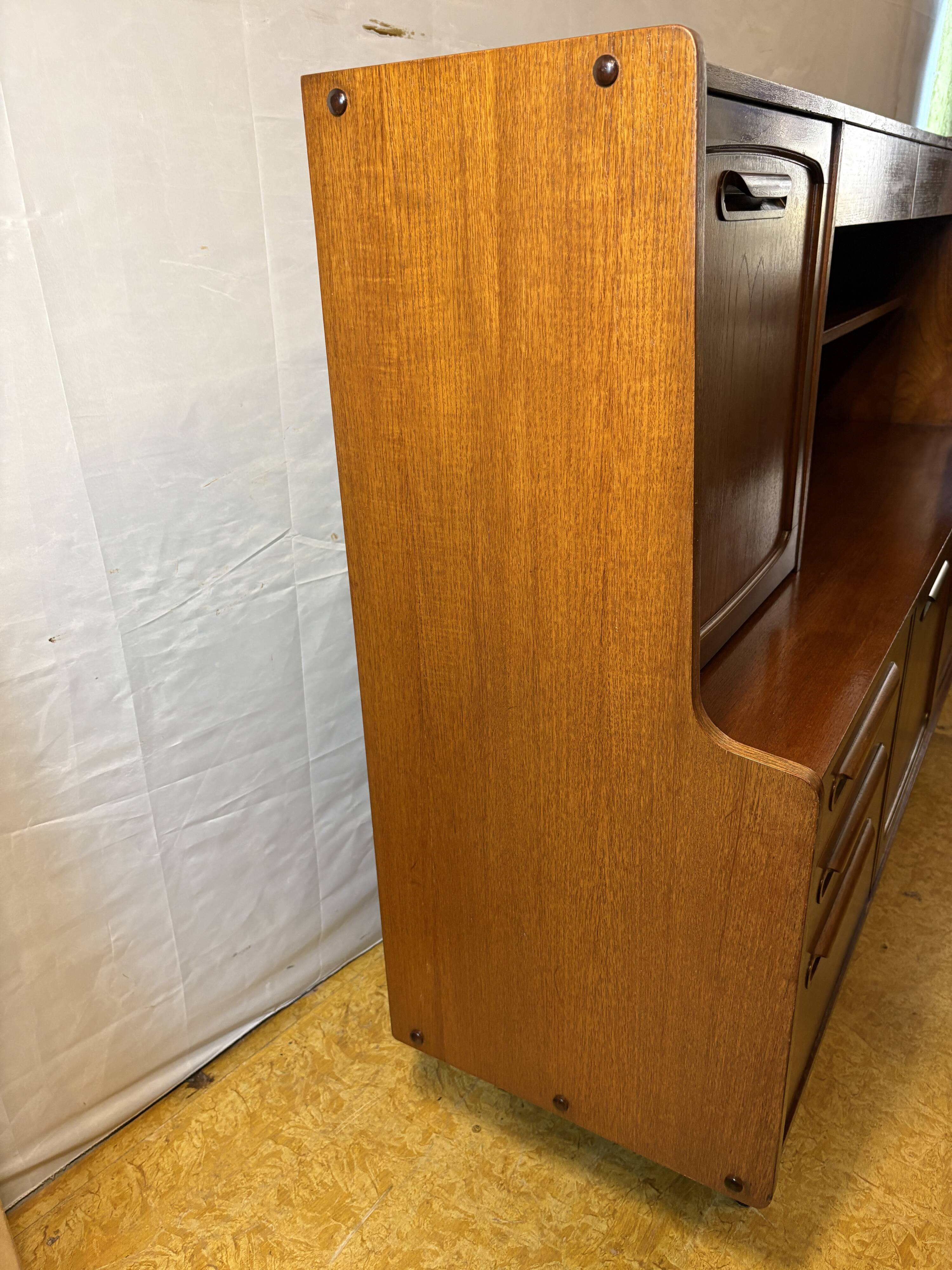 Mid-Century Retro Vintage Stonehill Stateroom Teak Highboard  1960 Danish D