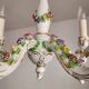 Handgeformt vergoldet vintage Porzellan Kronleuchter Capodimonte 1960er