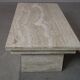 Table basse vintage en travertin, années 1970