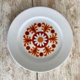 Set of 12 small plates in porcelain Bavaria orange 70's - 20cm