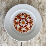Set of 12 small plates in porcelain Bavaria orange 70's - 20cm