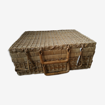 Wicker suitcase