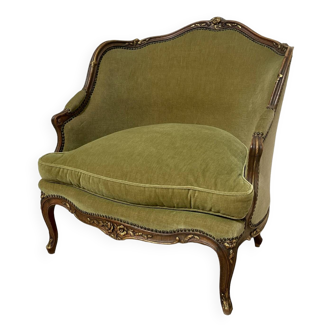 Very large Bergère / Louis XV style armchair