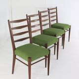 Set van 4 Pastoe ST09 teak stoelen 'Bilderdijk'