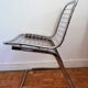 Pair of chrome wired chairs
