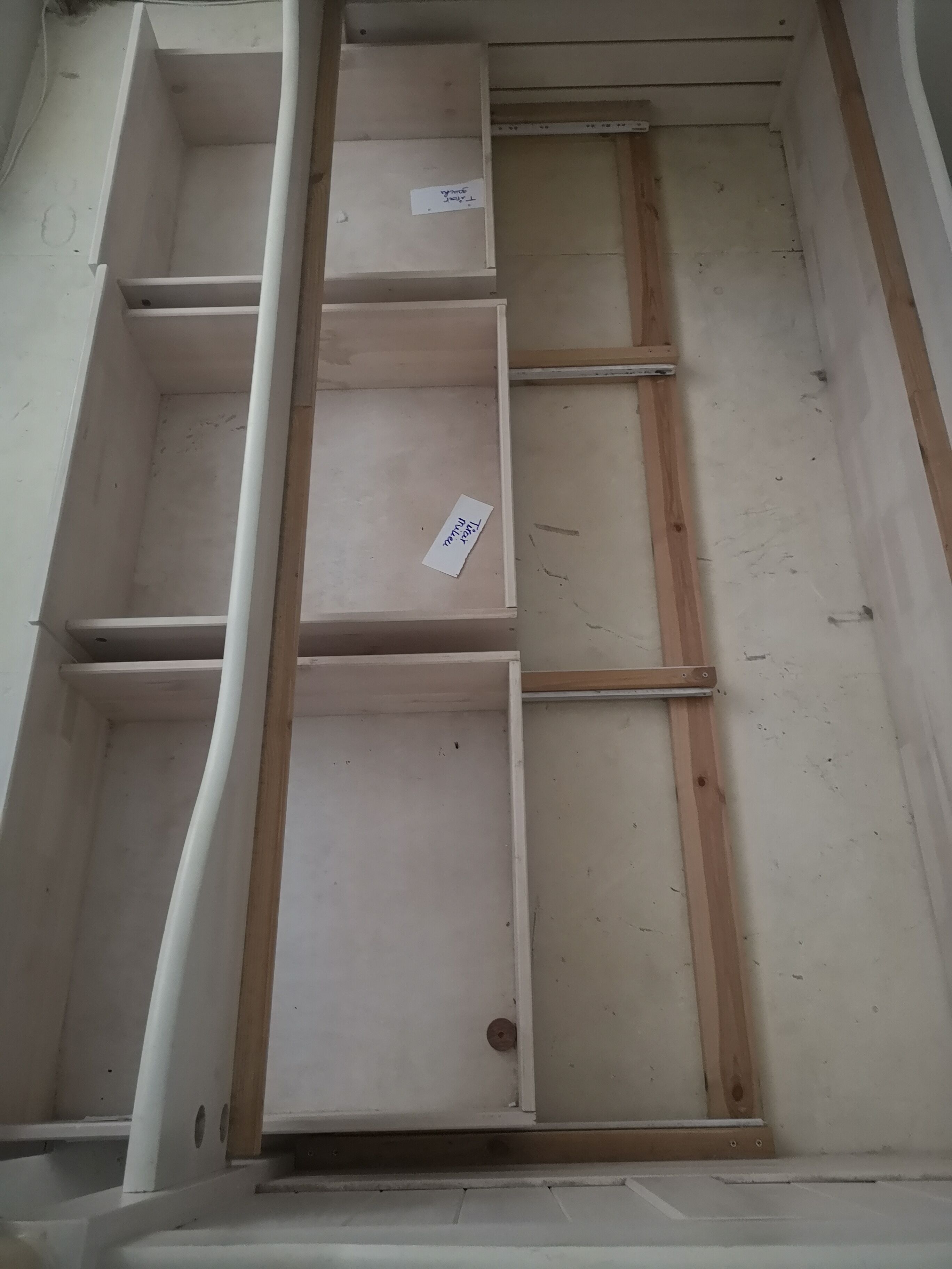 Child bed solid wood white cerusé