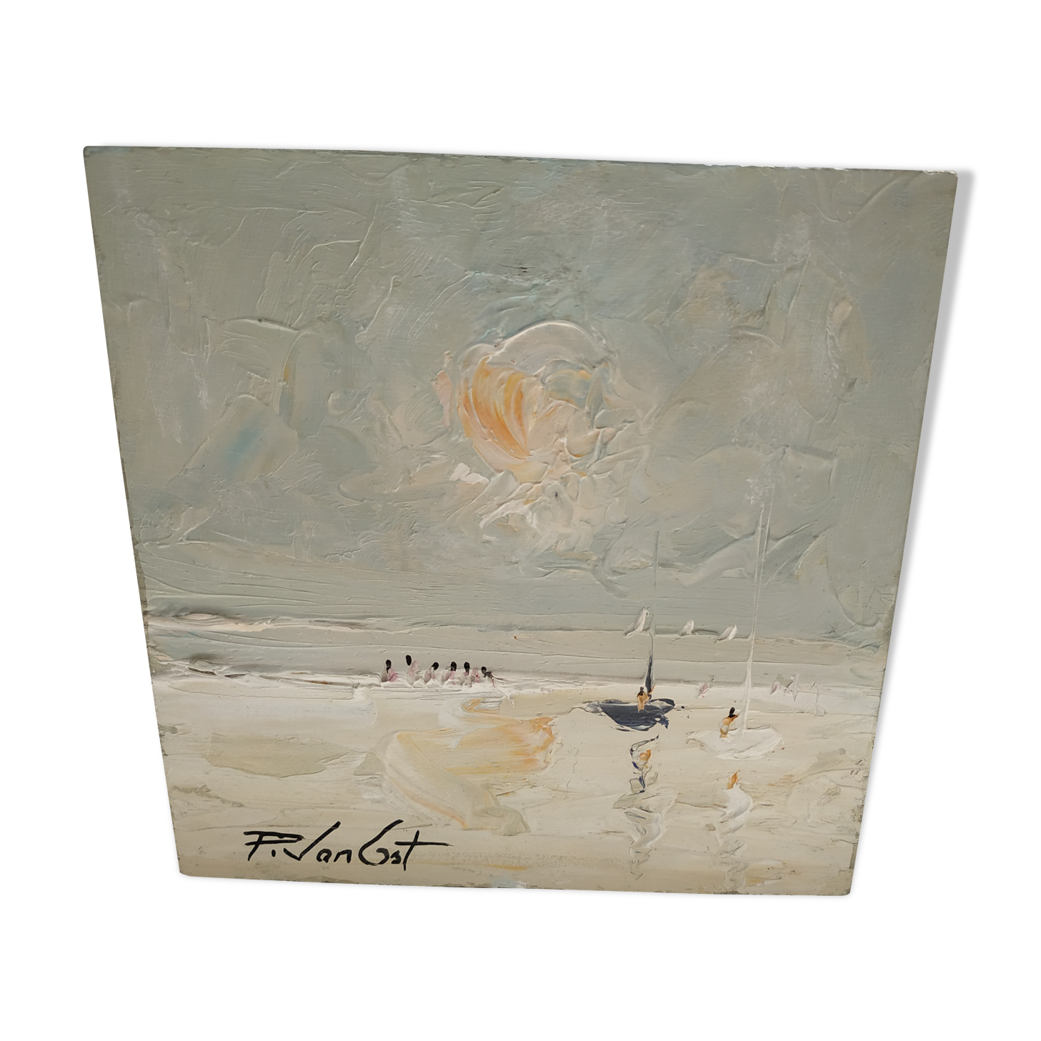 Peinture huile marine Piet van Ost