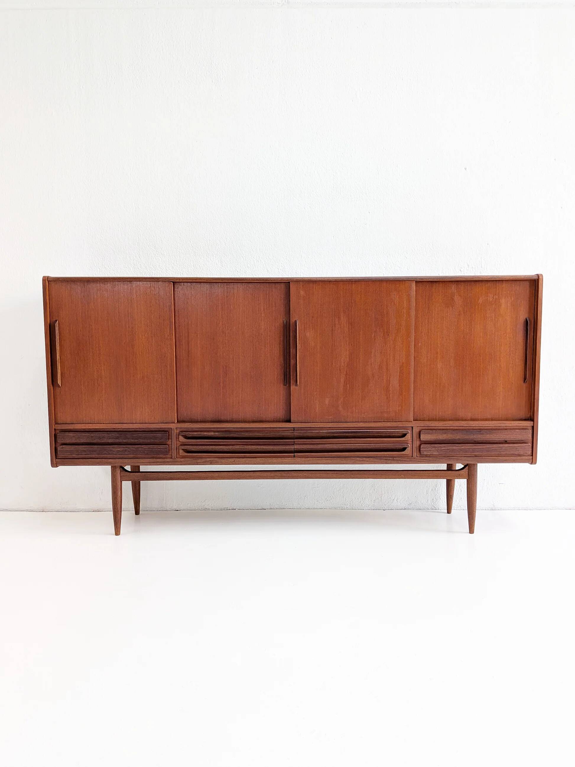 Danish midcentury modern teakwood highboard 1960s