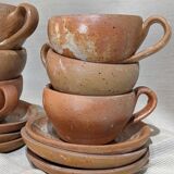 Speckled stoneware coffee service