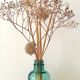 Small vintage dark turquoise blue bottle