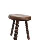 Vintage French Beech Tripod Stool style  Dudouyt, 1940s.