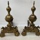 Important pair of brass log holders from the 20th century.