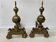 Important pair of brass log holders from the 20th century.