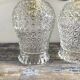 Pair of vintage chiseled glass sconces