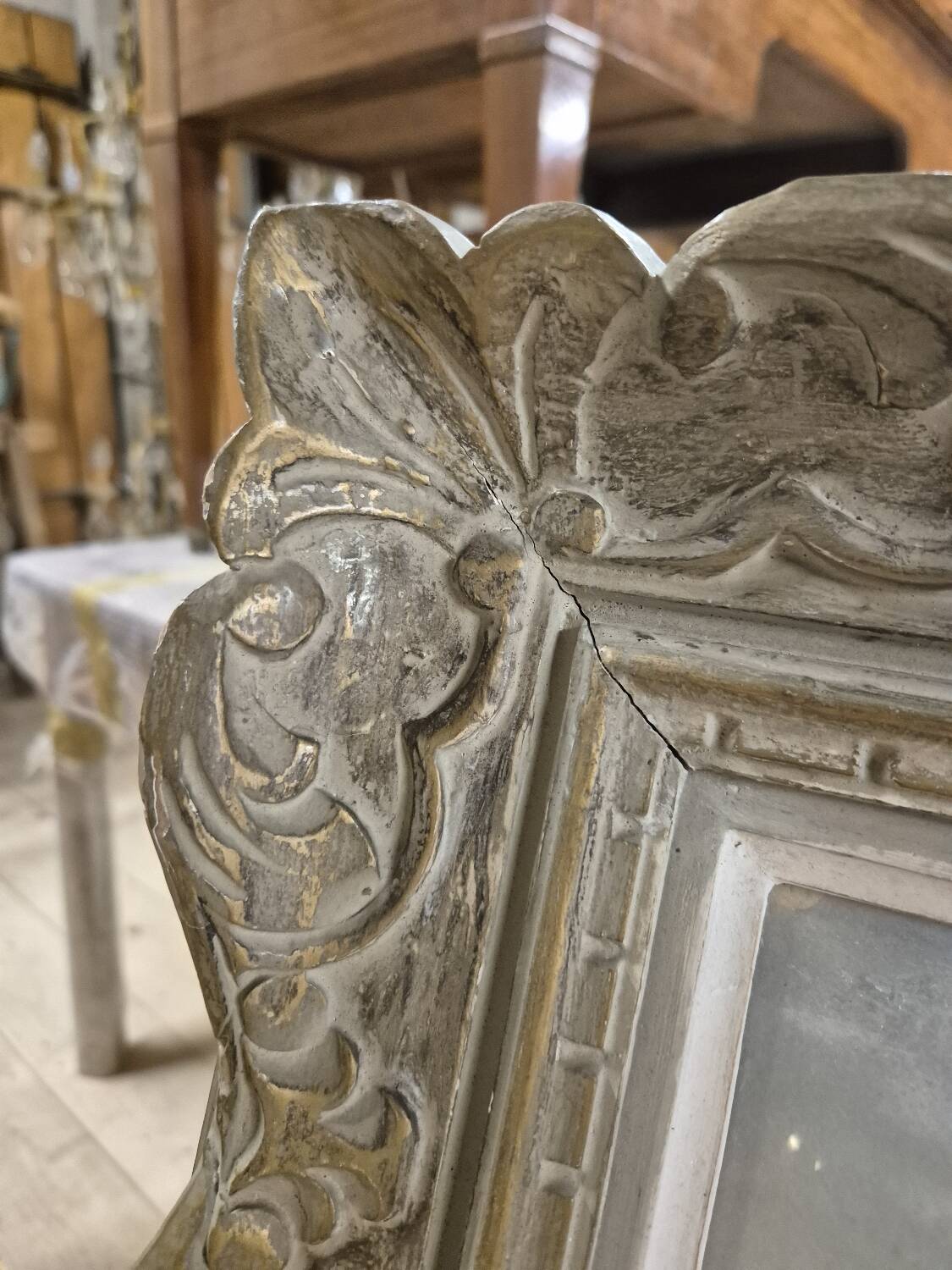 Watercolor landscape painting signed Robert Rutz original Montparnasse frame