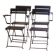 Rare set of 4 folding garden chairs from the 1950s.