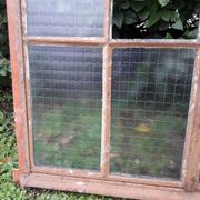 Window L107xH174 industrial curved metal glass roof frame reinforced glass