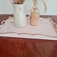 Presentation tray in raw and pink wood