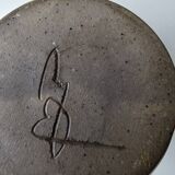 Unusual ceramic vase, Puisaye type, signed (signature to be identified)