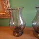 Two blown glass tealight vases