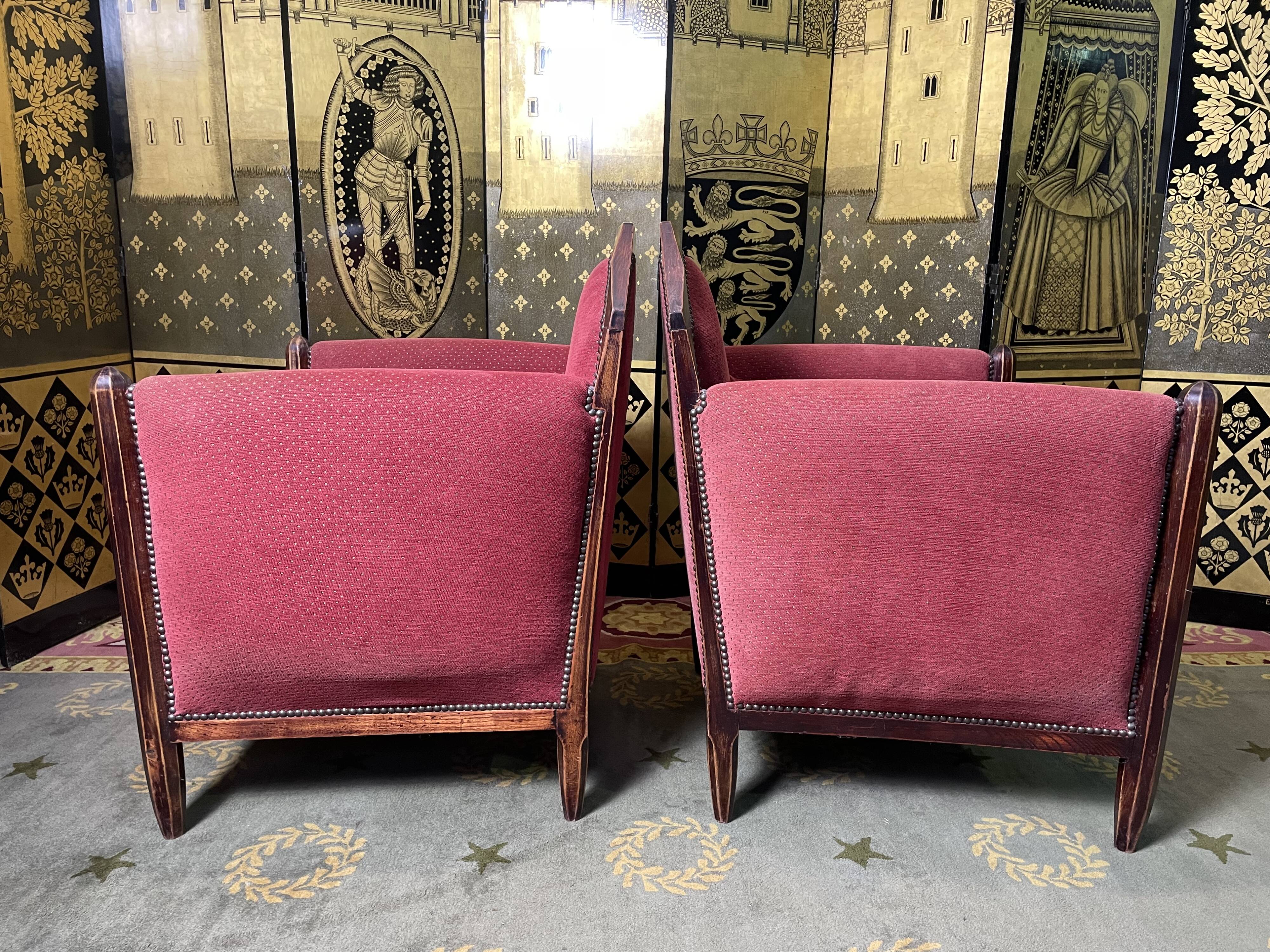 Pair of armchairs bergères Art Deco period