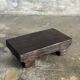 Small stool, black solid teak accent stool wabi-sabi L30 W8.5 H6.
