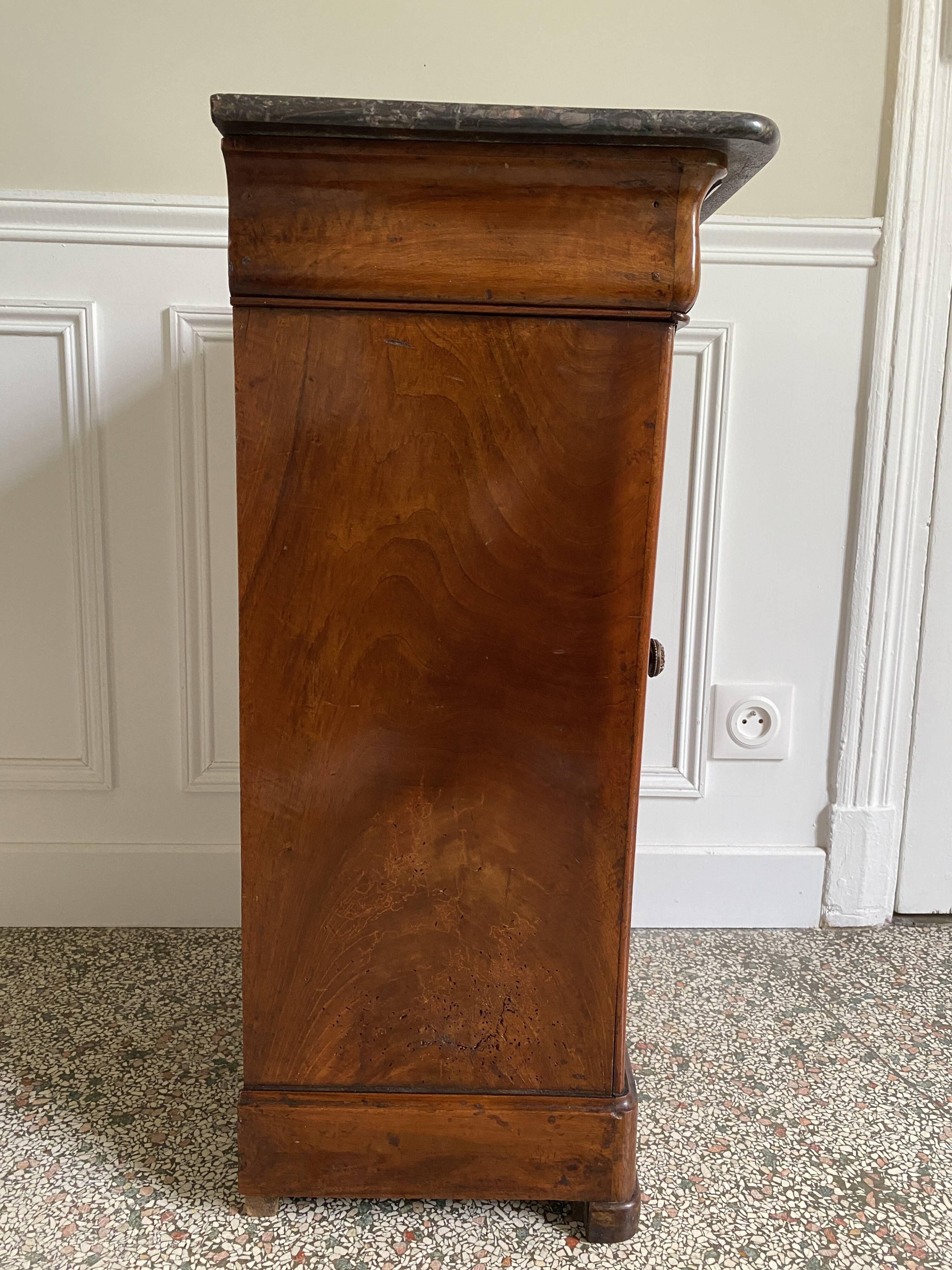 Bedside table / nightstand / column / Somno / Vintage mahogany stand