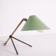 Lampe cocotte pinocchio laiton et acier laqué vert