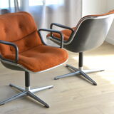 Pair of chairs by Charles Pollock, 1st edition, Edition Knoll