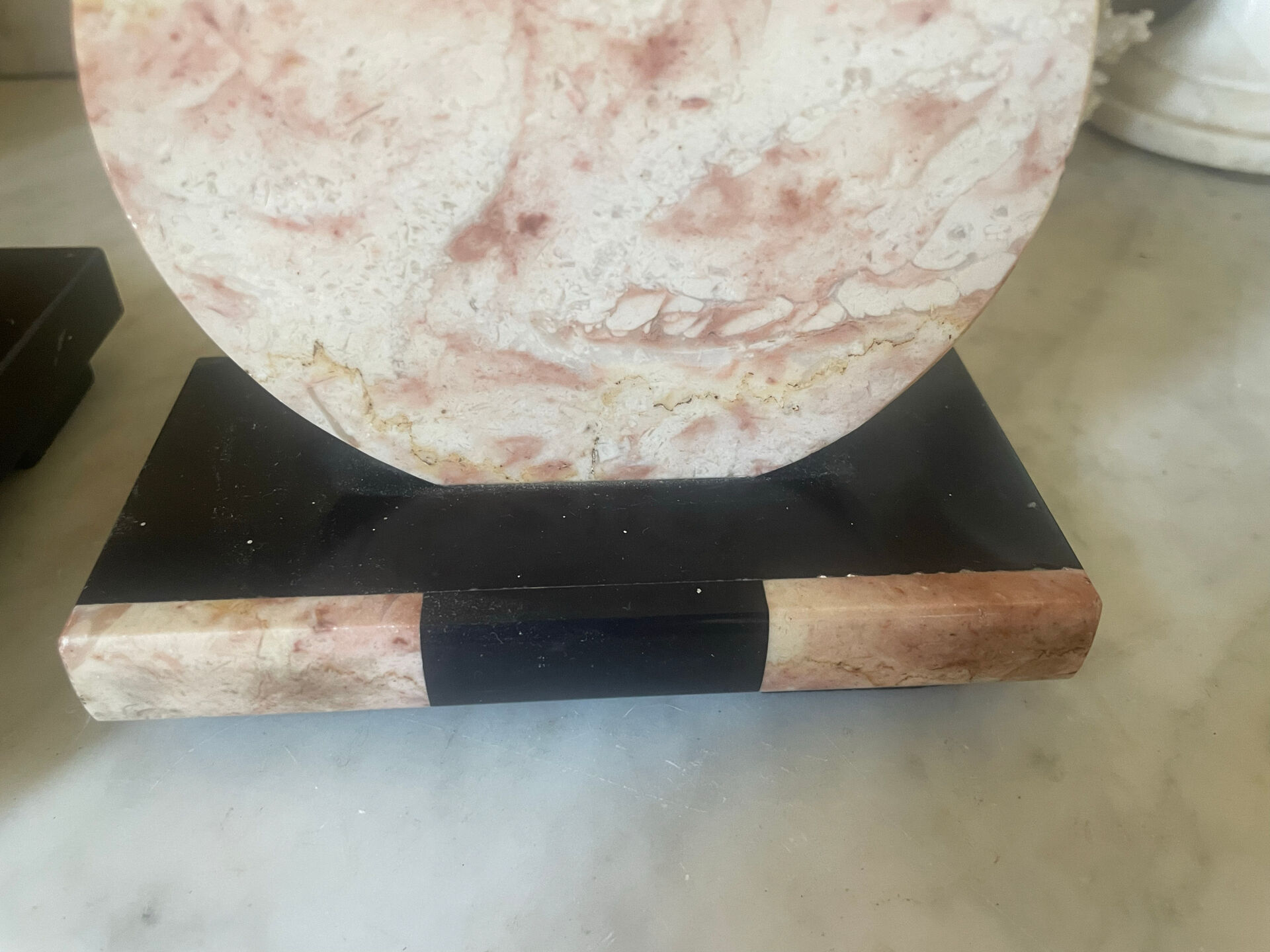 Pair of Art Deco marble and onyx bookends