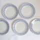 Ensemble de 9 assiettes plates, saint Amand, Bleuets, terre de fer