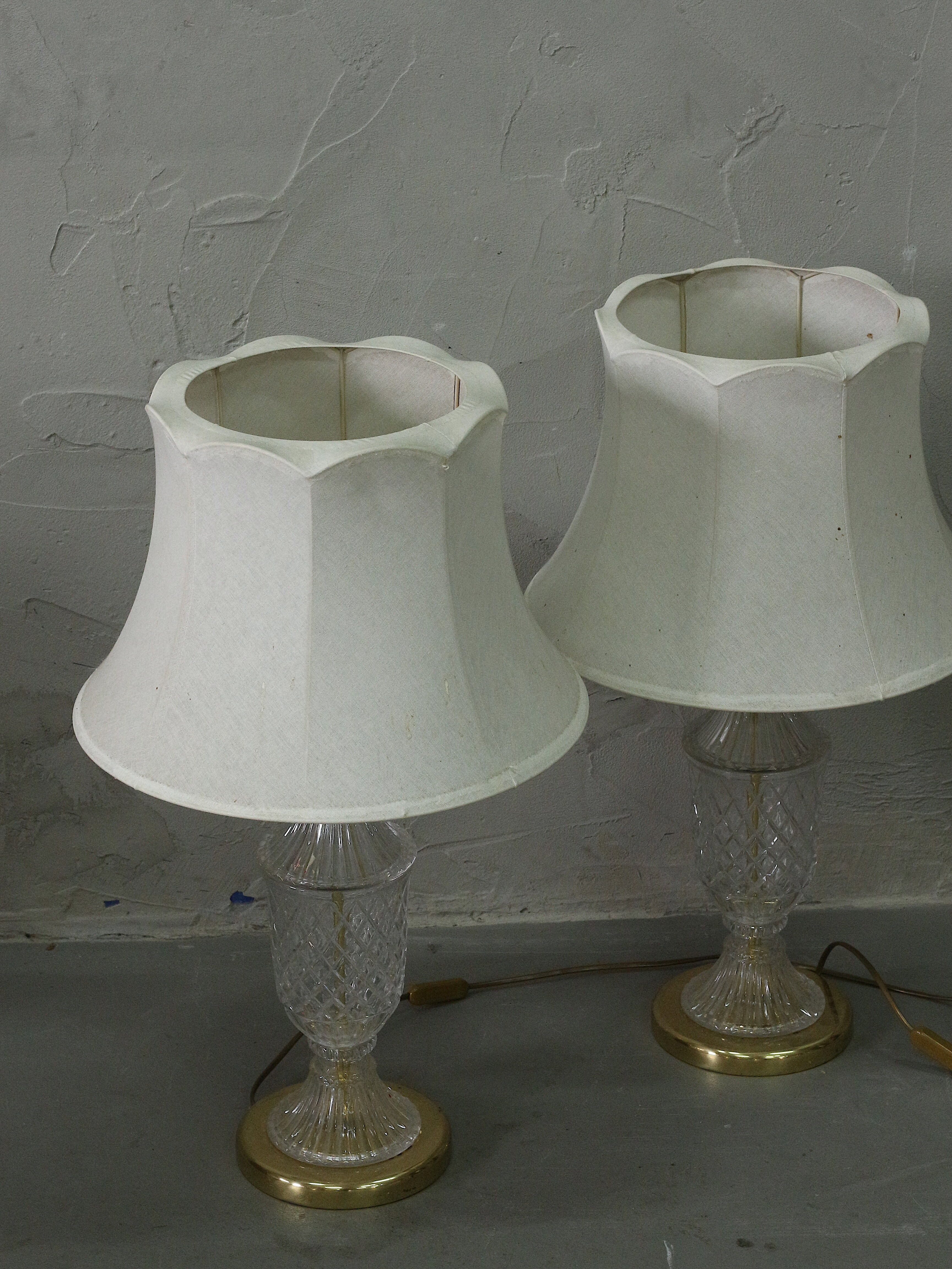 Pair of hollywood regency table lamps, 1970