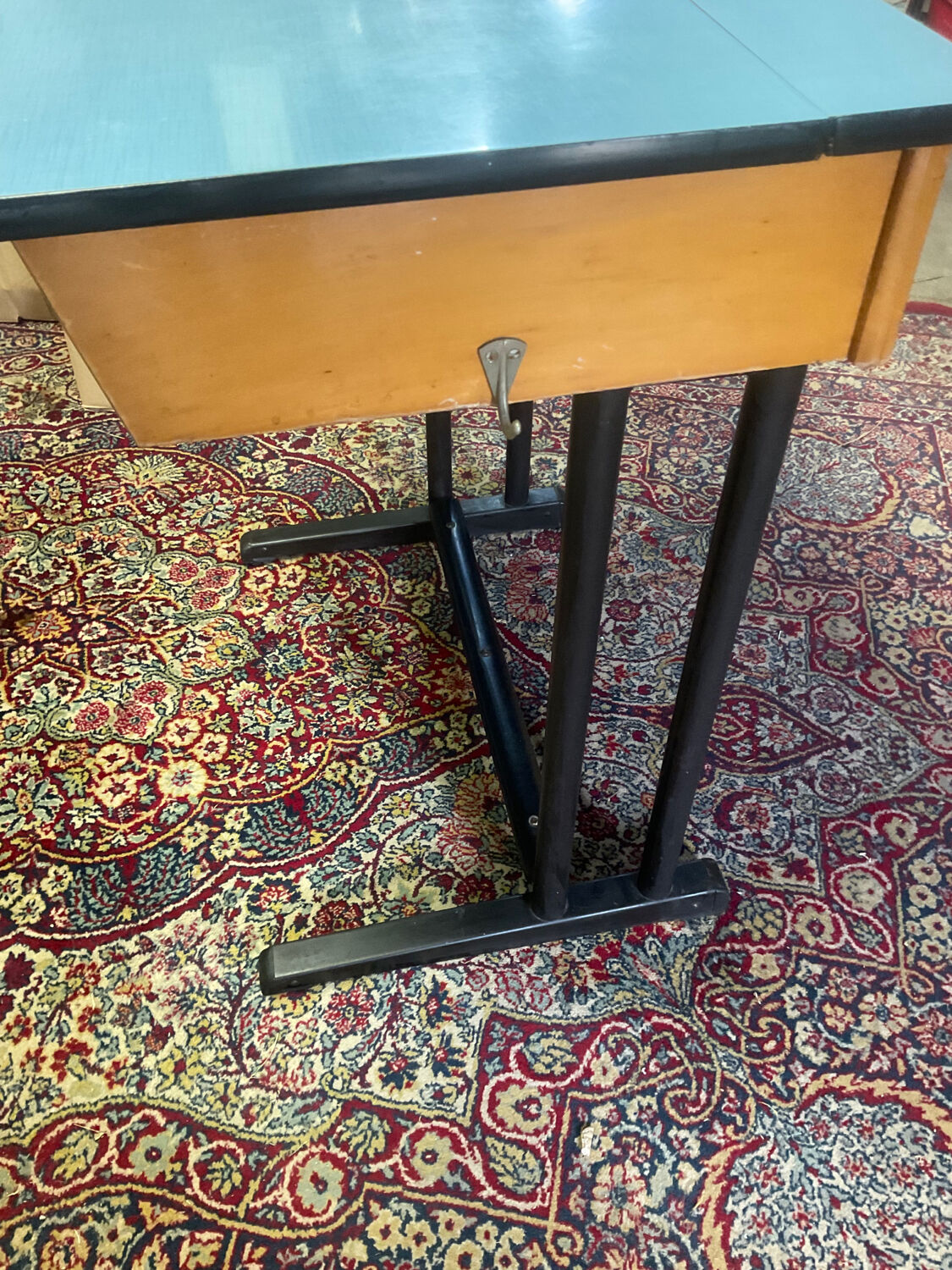 School desk blue formica desk from the 60s-70s