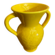 Antique Vase with Handles Yellow Ceramic Vintage Decoration #C605