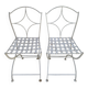 Pair of 19th century wrought iron garden chairs