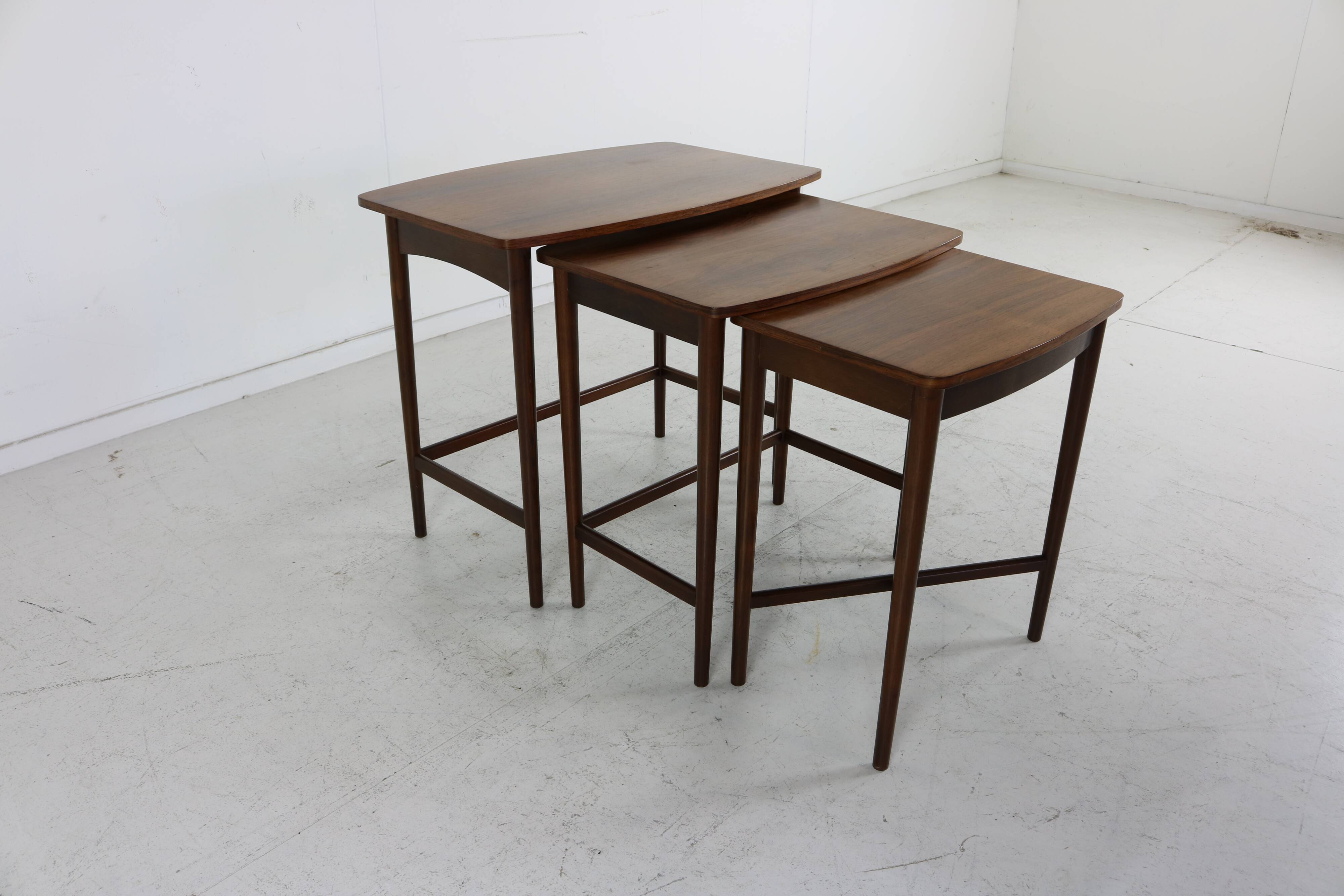 Sixties danish design rosewood nesting tables