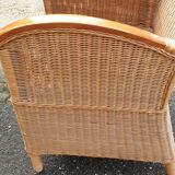 Rattan and bamboo armchair