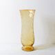 Mid-century Large Stylish Amber Glass Flower Vase / Empoli / Italy / 1970s