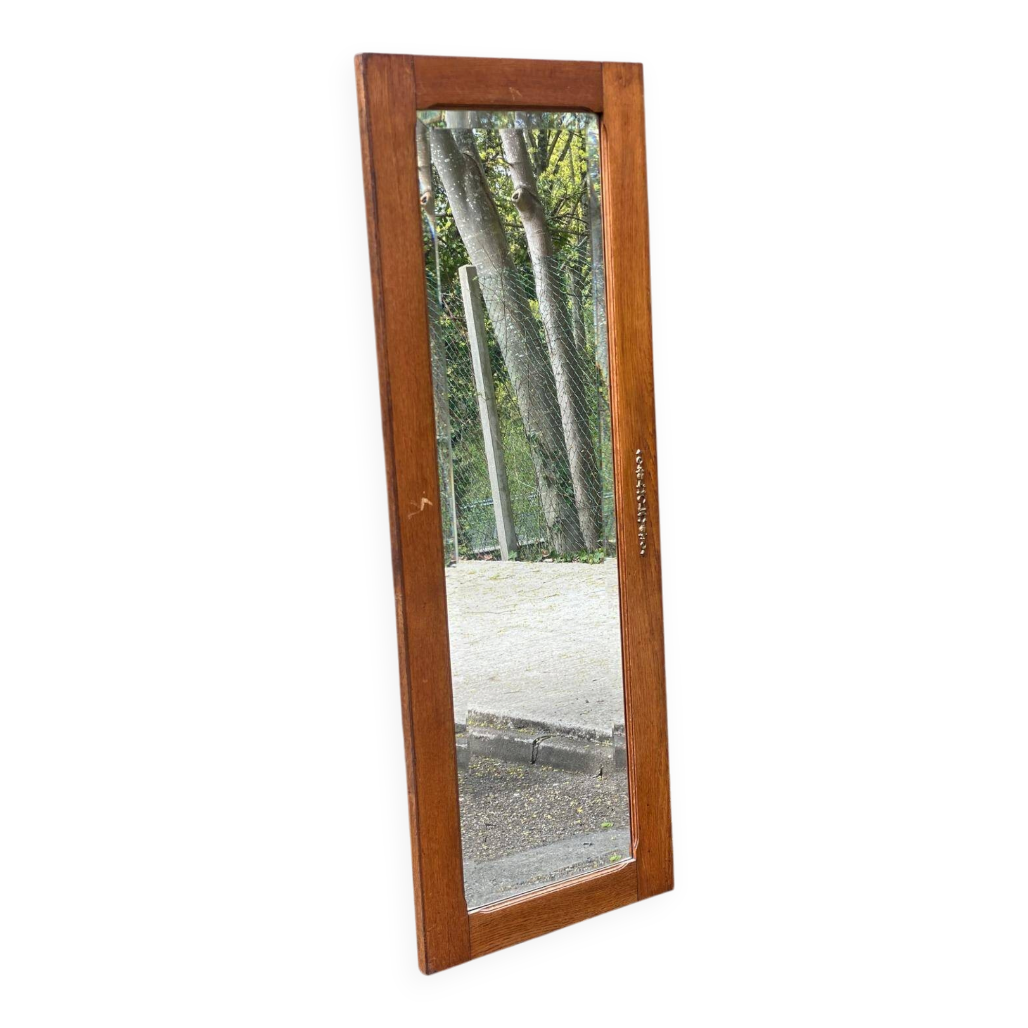 Vintage oak mirror 48x133cm