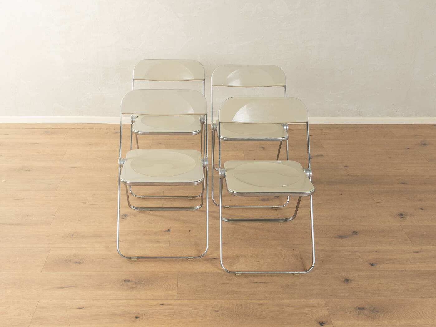 PLIA folding chairs from the 1960s by Giancarlo Piretti for Anonima Castelli (set of 4)