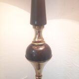 Tripod floor lamp - 1950s - wood and brass.