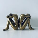Couple carved in gilded bronze
