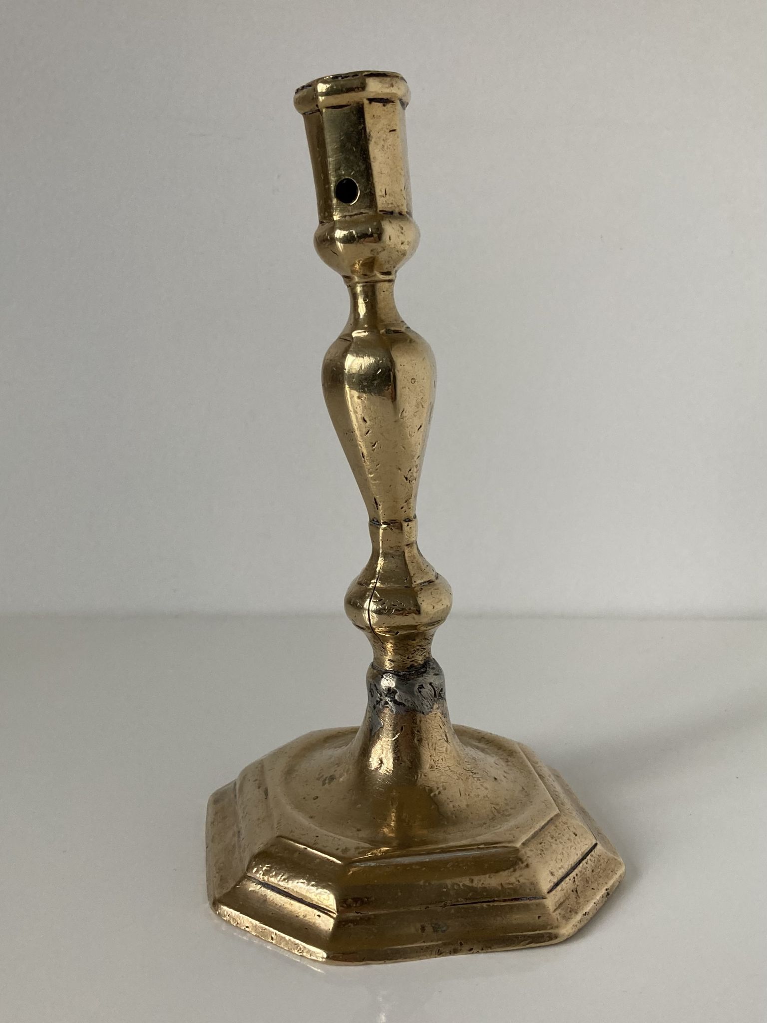 Louis XIV style bronze candle holder