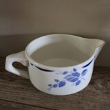 Blue flower gravy boat Saint Amand Art Deco